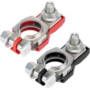 Battery Terminal Connectors Positive and Negative Set Compatible with Nissan Altima Maxima Rouge Sentra Murano Infiniti Universal Battery Terminals Replace# 90982-05035 9098206022 243407F001