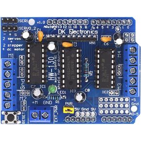 Eagles L293D DC Motor Drive, 1 PCS Motor Control Shield Module Stepper Motor Drive Shield Expansion Board Compatible with Arduino, Diecimila, Duemilanove, Arduino UNO, Arduino Mega 2560