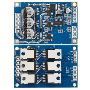 DC 12V-36V 15A 500W Brushless Motor Controller, DC Motor Speed Controller, Hall BLDC Control Board, Brushless Motor Regulator, Durable and Stable Performance