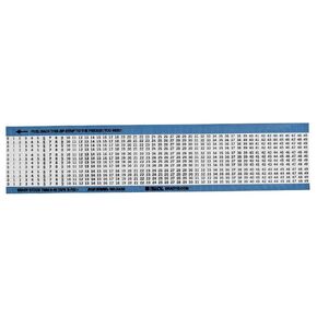 Brady TMM-0-49-PK 1.50" Marker Length, B-702 Low-Profile Glossy Vinyl-Coated Polyester, Black on White Consecutive Numbers Repeated Wire Marker Card, Legend "0 thru 49" (Pack of 25 Card)
