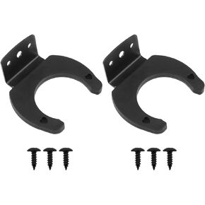 2 pcs Microphone hook holder wall mounted mic holder Black wireless microphone hook with mounting screw Microphone accessories for home and office