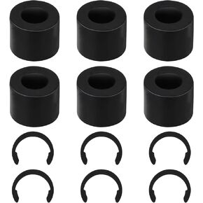 6pcs Rubber Roller Replacement and 6pcs Rubber Roller Resolution for Cricut Maker, Keep Rubber from Moving Retaining Clip Rings Compatible with Cricut Maker