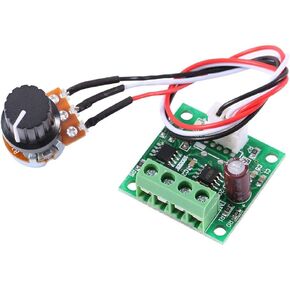 Motor Speed Controller, 12V DC Motor Speed Controller Adjustable Volt DC 1.8V to 15V Low Voltage Regulator 2A Mini PWM Control Module