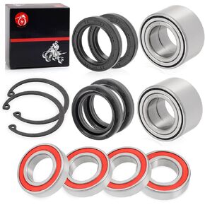 Front & Rear Wheel Bearing Seal + CIRCLIP Kit For YAMAHA Big Bear 400 2007-2012 Grizzly 350 2007-2011 Grizzly 400 2007-2008