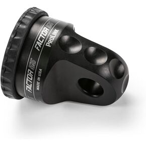 CH4X4 INDUSTRIES Factor55 ProLink Loaded Shackle Mount with Titanium Pin & Rubber Guard (16,000 Lbs) - Black
