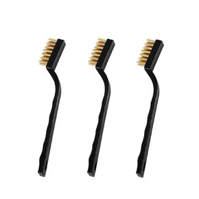 3 Pack Rust Remover Brass Brush, Small Wire Brush Brass Wire Brush, Brass Brushes for Cleaning, Brass Brush Tool Rust Remover for Metal (Brass Steel Nylon)