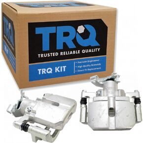 TRQ New Rear Brake Caliper Assembly w/Bracket & Hardware Pair for Dodge Dart