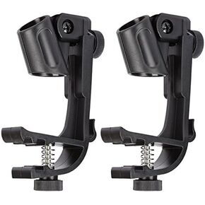 Adjustable Drum Microphone Clips Rim Snare Mount Clamp Holder Gear Studio 2Pcs