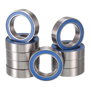6701-2RS Deep Groove Ball Bearings, Z2 ID 12mm x OD 18mm x Width 4mm Double Rubber Sealed Ball Bearing Pre-Lubricated Chrome Steel Blue Z2 Lever 10pcs