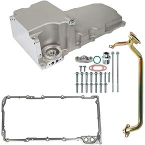 WFLNHB Aluminum LS Oil Pan Kit 302-1 Replacement for 1955-1987 Muscle Car Classic Car Trucks LS1 LS2 LS3 LS6
