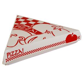 Southern Champion Tray 07196 Paperboard White Pizza Slice Clamshell Food Container with "Gourmet Pizza" Print, 9-1/4" Length x 9" Width x 1-11/16" Height (Case of 400)