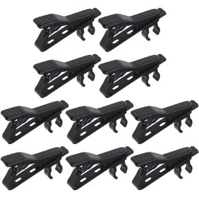 The Lord of the Tools 10PCS 6mm Microphone Lapel Tie Clips Mini Portable Metal Mic Clamp Holder for Lapel Lavalier Microphone Replacment Fasteners Black