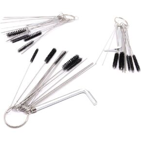 Carburetor Cleaning Kit, Torch Tip Cleaner Set of 4, Stainless Steel 13 Cleaning Wires Set & 5 Nylon Brushes & 10 Cleaning Needles, Welding Tip Cleaner for Motorcycle ATV Spray Guns