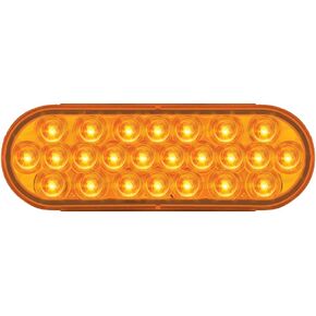 GG Grand General 76526 مصباح LED بيضاوي 4 بوصة بيضاوي 24 لؤلؤة مع عدسة شفافة، كهرماني/شفاف in Kuwait