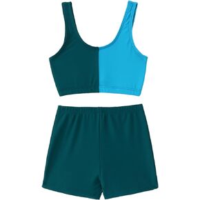 Toddler Baby Girls 2 Piece Tankini Swimsuit Beach Sport Bathing Suit Set with UPF50+ Sun Protection