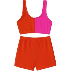 Toddler Baby Girls 2 Piece Tankini Swimsuit Beach Sport Bathing Suit Set with UPF50+ Sun Protection