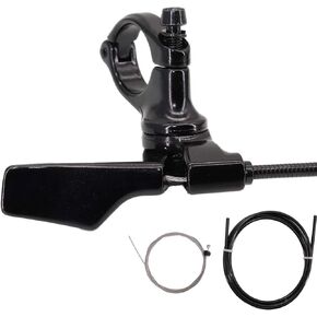 DJC Components Dropper Post Remote Lever with Cable and Hose for 22.2mm MTB Handlebar, External/Internal Routing