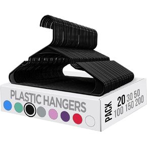Utopia Home Clothes Hangers 30 Pack - Plastic Hangers Space Saving - Durable Coat Hanger with Shoulder Grooves (Aqua)