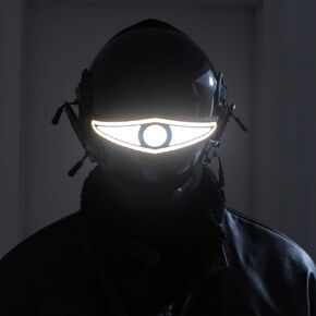 Cyclops Cyberpunk Mask Helmet Cosplay For Adult,LED Mask,Futuristic Punk Techwear,Fit Party Music Festival,Halloween