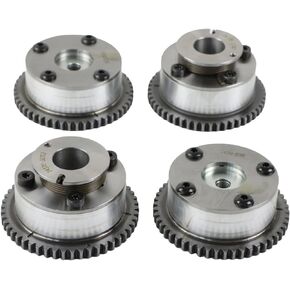 4PCS Intake & Exhaust Camshaft Adjuster Gear 24350-3C113 24370-3C102 Replacement for 2007-2014 Hyundai Santa Kia Sedona Sorento 3.3L 3.5L 3.8L V6 24V