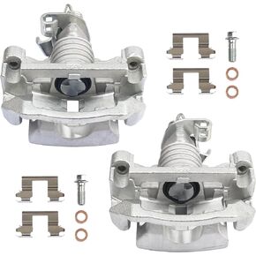 Autoround 18B5010 18B5011 Rear Disc Brake Caliper Assembly with Bracket fit for 11-13 Chevy Impala/ 14-16 Impala Limited, 05-09 Buick LaCrosse/Allure, 04-08 Pontiac Grand Prix, Both Driver Passenger
