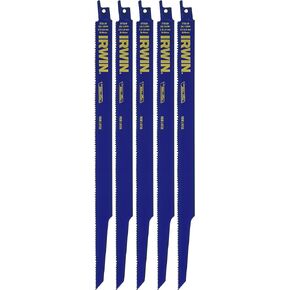 Irwin Tools 372110P5 Reciprocating Saw Blade 12-Inch 10/14TPI, 5 Pack