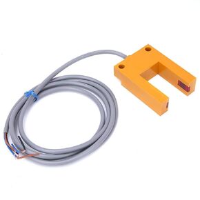 Photoelectric Sensor Switch, E3S-GS30E4 DC10-30V Photoelectric Switch NPN 3-Wire Groove Shape Sensor Switch for Inductive Objects