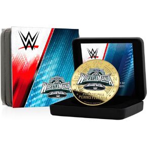 ميدالية WWE Wrestlemania XL 40 الرسمية ذات الحجم الكبير Gold Luxe Edition Coin لعام 2024 in Kuwait
