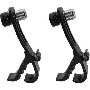 Drum Microphone Clip TAODAN 2PCS 11.6x2.3x4.6mm Microphone Securing Clips, Shockproof Musical Instrument Supplies, Lapel Microphone Clip, Lavalier Mic Clip