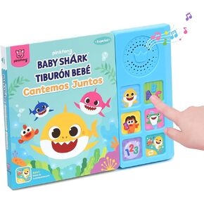 Baby Shark Cantemos Juntos 6 Button Sound Book, Pinkfong Baby Shark Nursery Rhymes in Spanish, Spanish Sing-Alongs For Kids, Interactive Learning Books For Toddlers, Learning & Education Toys, Baby Sh