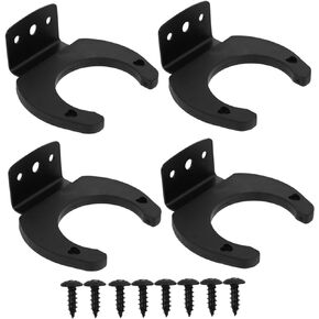 4-Piece Microphone Wall Holder Set - Wall Mount Mic Clamp and Hanger - Microphone Hook Holder - Durable Microphone Wall Clip for Home and Office - Essential Microphone Accessories