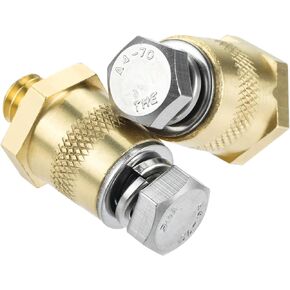 Battery Terminal Connectors, Battery Post Terminals, 3/8 16 Top or Side Post Thread Terminal Charging Post Extender Adaptor Compatible with GM and Other Accessories to Battery 2Pcs