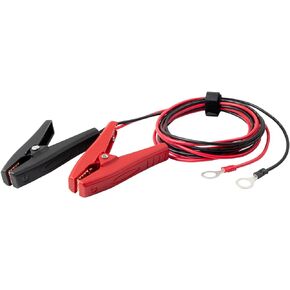 Battery Alligator Clips Clamp Clip-on to Ring 3/8" Ring Eyelet Terminal Boost Cable Heavy Duty 12V/24V 16AWG Cord (3FT)