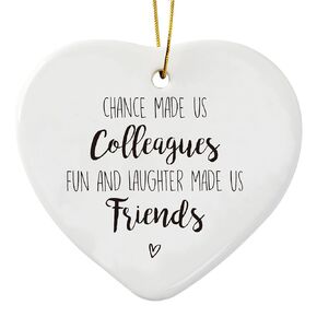 Chance Made Us Colleagues, Ceramic Heart Keepsake, Appreciation Gift, Coworker Leaving Gifts for Colleague, Gift for Team And Employees, Farewell Gifts Going Away New Job Retirement Gifts