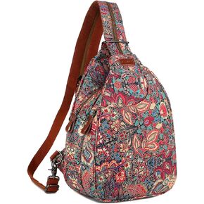 Women's Small Sling Crossbody bag Casual Backpack Purse for Outdoor Travel Hiking Backpack Colorful XB-17