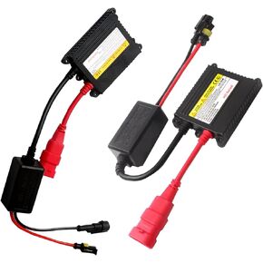 2 PCS Automotive Bulb Ballast, 12V 35W Ultra-Thin DC Splash-Proof Sealed Integrated HID Ballast, Auxiliary Lighting Replacement Accessory, Suitable for Most Cars, Motorcycles (Black)