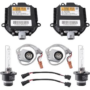 Loddery 28474-89904 28474-8991A 2 Set Xenon HID Ballast Headlight Control Unit with Igniter & D2S Bulb Compatible with Nissan Altima Maxima Murano 370Z 350Z G35 G37 FX35 FX45 QX56 QX70 QX80