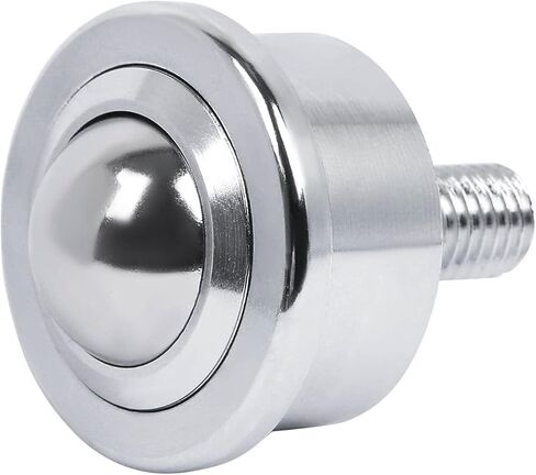 Roller Ball Transfer Bearing Casters - 5/8 Inch Diameter, M8 Ball Transfer Unit for Transmission,Heavy Duty Stud Mounted,Thread Stem,Bearing Steel & Carbon Steel,540 Lbs Total Load Capacity,Set of 6 in Saudi Arabia
