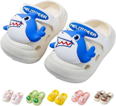 Drecage Kids Clogs Garden Shoes Girls Boys Lightweight Beach Pool Shower Slip On Toddler Slippers Cartoon Children Summer Sandals(Toddler/Little Kids) in Saudi Arabia