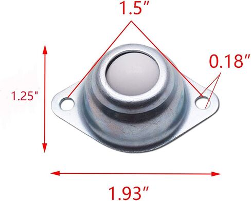 8Pcs Roller Casters 1/2inch Ball Transfer Units Bearing 360 Degrees Universal Wheel Conveyor Roller (Nylon) in Saudi Arabia
