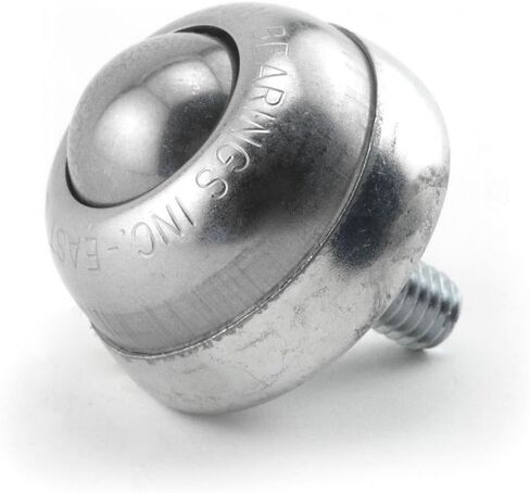 SBT-1 كرة نقل مثبتة على مسمار، فولاذ كربوني، قطر 1 بوصة، سعة تحميل 75 رطل، جذع خيط 3/8 بوصة - 16 (علبة مكونة من 10) in Kuwait