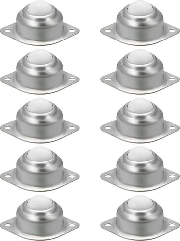 Xiaokeis 10 PCS Ball Caster Roller, Roller Ball Transfer Bearings, Small Appliance Wheels with 360 Degree Rotation, Furniture Transfers Wheels for Toolboxes, Mobile workstations(Silver+White) in Saudi Arabia