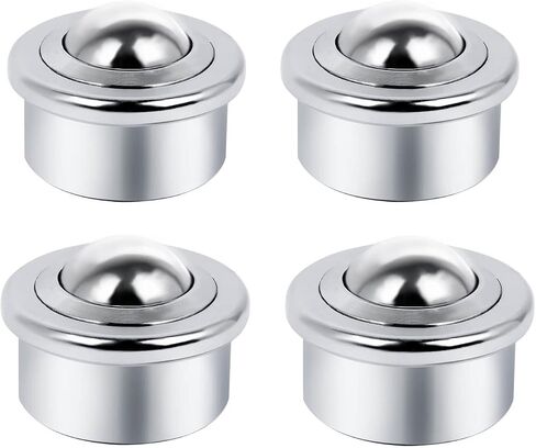 Roller Ball Transfer Bearings Casters - Ball Transfer Unit for Transmission Equipment Conveyor, 1 Inch Universal Rotation Roller, Bearing Steel & Carbon Steel,1600 Lbs Total Load Capacity, Set of 4 in Kuwait