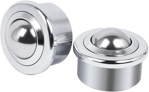 Roller Ball Transfer Bearings Casters - Ball Transfer Unit for Transmission Equipment Conveyor, 1 Inch Universal Rotation Roller, Bearing Steel & Carbon Steel,1600 Lbs Total Load Capacity, Set of 4 in Kuwait