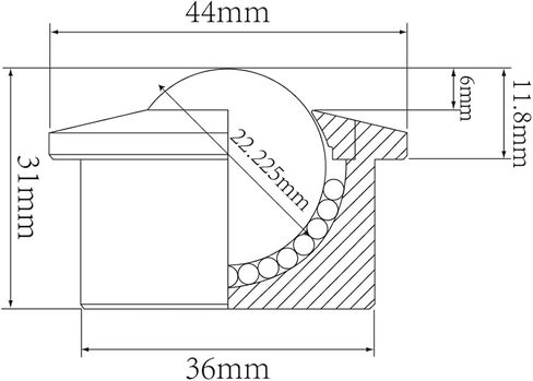 Roller Ball Transfer Bearings Casters - Ball Transfer Unit for Transmission Equipment Conveyor, 1 Inch Universal Rotation Roller, Bearing Steel & Carbon Steel,1600 Lbs Total Load Capacity, Set of 4 in Kuwait