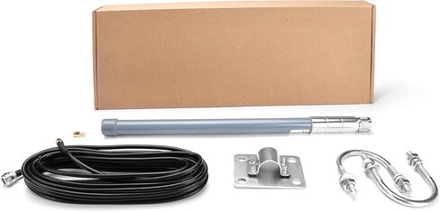 ZDTECH 915MHz LoRa Gateway Antenna Omni Directional Fiberglass هوائي خارجي داخلي LoRawan هوائي مع 20 قدم N أنثى إلى RP-SMA كابل تمديد ذكر لـ RAK HNT Lynx Helium Hotspot Miner in Kuwait