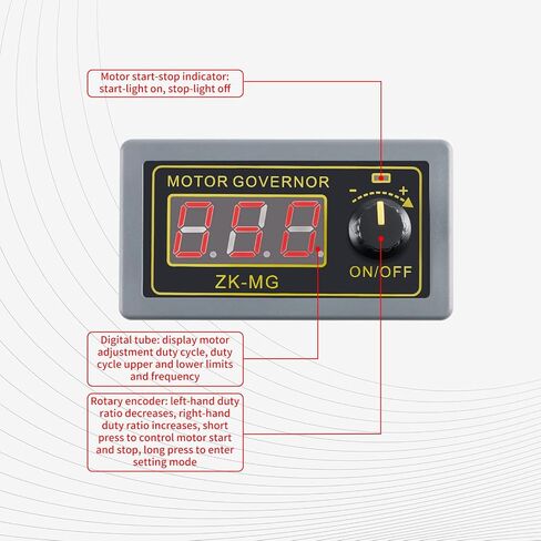ZK-MG PWM Motor Speed Controller LED Digital Display Adjustable Signal Generator Driver Module 5V 12V 24V DC Motor Governor High Precision Speed Regulator with Shell in Saudi Arabia
