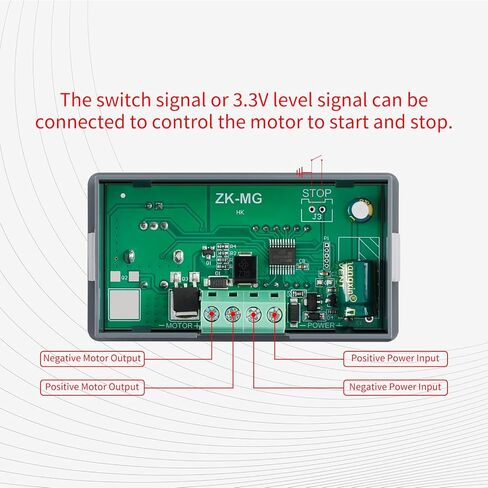 ZK-MG PWM Motor Speed Controller LED Digital Display Adjustable Signal Generator Driver Module 5V 12V 24V DC Motor Governor High Precision Speed Regulator with Shell in Saudi Arabia