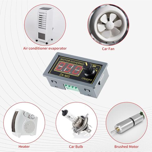 ZK-MG PWM Motor Speed Controller LED Digital Display Adjustable Signal Generator Driver Module 5V 12V 24V DC Motor Governor High Precision Speed Regulator with Shell in Saudi Arabia