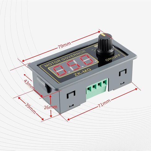 ZK-MG PWM Motor Speed Controller LED Digital Display Adjustable Signal Generator Driver Module 5V 12V 24V DC Motor Governor High Precision Speed Regulator with Shell in Saudi Arabia